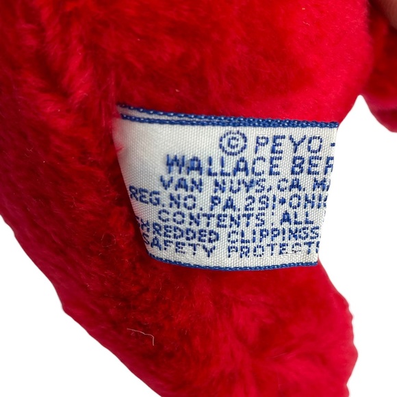 Vintage Papa Smurf Beanie Plush 6” Peyto Wallace Bernie & Co 1981 1980s Stuffed - Picture 8 of 9